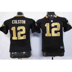 Youth Nike New Orleans Saints #12 Marques Colston Black Nike NFL Jerseys