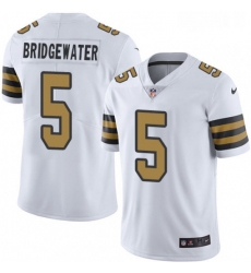 Youth Nike New Orleans Saints 5 Teddy Bridgewater Limited White Rush Vapor Untouchable NFL Jersey