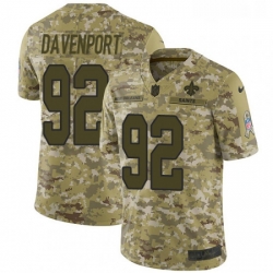Youth Nike New Orleans Saints 92 Marcus Davenport Limited Camo 2018 Salute to Service NFL Jersey