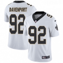 Youth Nike New Orleans Saints 92 Marcus Davenport White Stitched NFL Vapor Untouchable Limited Jersey