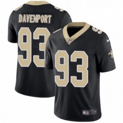 Youth Nike New Orleans Saints 93 Marcus Davenport Black Team Color Vapor Untouchable Limited Player NFL Jersey