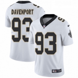 Youth Nike New Orleans Saints 93 Marcus Davenport White Vapor Untouchable Limited Player NFL Jersey