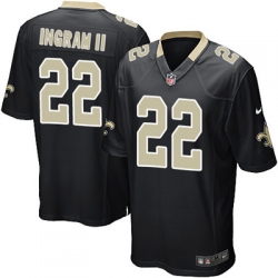 Youth Nike Saints #22 Mark Ingram II Black Team Color Stitched NFL Elite Jersey
