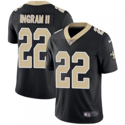 Youth Nike Saints #22 Mark Ingram II Black Team Color Stitched NFL Vapor Untouchable Limited Jersey