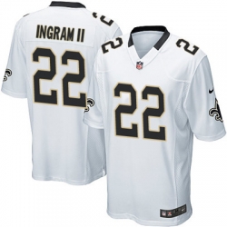 Youth Nike Saints #22 Mark Ingram II White Stitched NFL Elite Jersey
