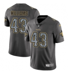 Youth Nike Saints #43 Marcus Williams Gray Static NFL Vapor Untouchable Game Jersey