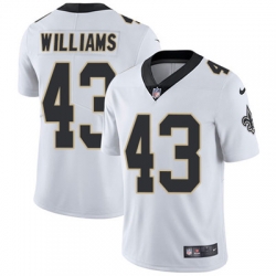 Youth Nike Saints #43 Marcus Williams White Stitched NFL Vapor Untouchable Limited Jersey