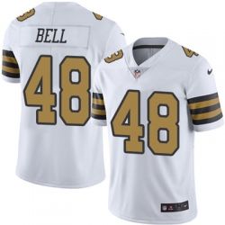 Youth Nike Saints #48 Vonn Bell White Stitched NFL Limited Rush Jersey