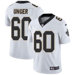 Youth Nike Saints 60 Max Unger White Stitched NFL Vapor Untouchable Limited Jersey