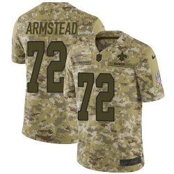 Youth Nike Saints 72 Terron Armstead Camo Stitched NFL Limited 2018 Salute to Service Jersey