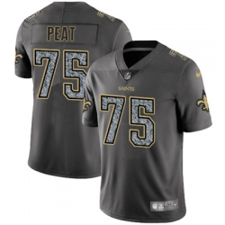 Youth Nike Saints #75 Andrus Peat Gray Static NFL Vapor Untouchable Game Jersey