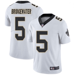 Youth Saints 5 Teddy Bridgewater White Stitched Football Vapor Untouchable Limited Jersey