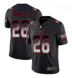 Giants 26 Saquon Barkley Black Men Stitched Football Vapor Untouchable Limited Smoke Fashion Jersey