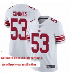 Giants 53 Oshane Ximines White Men Stitched Football Vapor Untouchable Limited Jersey