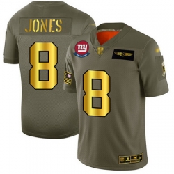 Giants 8 Daniel Jones Camo Gold Men Stitched Football Limited 2019 Salute To Service Jersey