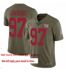 Giants 97 Dexter Lawrence Olive Men Stitched Football Limited 2017 Salute To Service Jersey