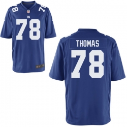 Men Giants 78 Thomas Blue Game Stitched NFL Jersey