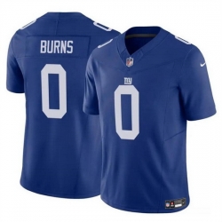 Men New York Giants 0 Brian Burns Blue 2023 F U S E  Vapor Untouchable Limited Stitched Jersey