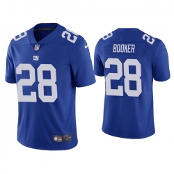 Men New York Giants 28 Devontae Booker Blue Vapor Untouchable Limited Stitched Jersey