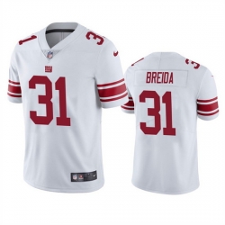 Men New York Giants 31 Matt Breida White Vapor Untouchable Limited Stitched Jersey