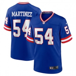 Men New York Giants 54 Blake Martinez Royal Classic Retired Player Stitched Game Jersey