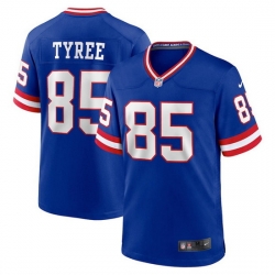 Men New York Giants 85 David Tyree Royal Classic Retired Player Stitched Game Jersey 869