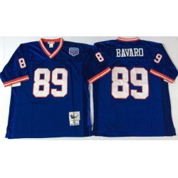 Men New York Giants 89 Mark Bavaro Blue M&N Throwback Jersey