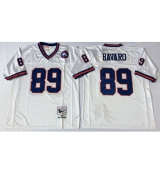 Men New York Giants 89 Mark Bavaro White M&N Throwback Jersey