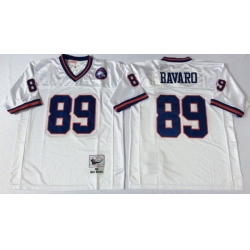 Men New York Giants 89 Mark Bavaro White M&N Throwback Jersey