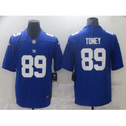 Men New York Giants 89 Toney Blue Nike Vapor Untouchable Limited 2021 NFL Jersey