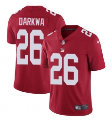 Men Nike Giants #26 Orleans Darkwa Red Alternate Stitched NFL Vapor Untouchable Limited Jersey