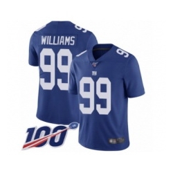 Men Nike New York Giants 99 Leonard Williams Blue Vapor Untouchable Limited Jersey