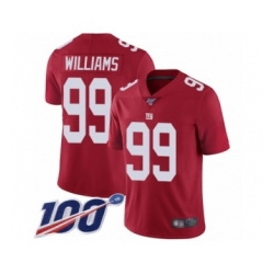 Men Nike New York Giants 99 Leonard Williams Red Vapor Untouchable Limited Jersey