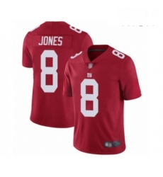 Mens New York Giants 8 Daniel Jones Red Alternate Vapor Untouchable Limited Player Football Jersey