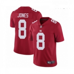 Mens New York Giants 8 Daniel Jones Red Alternate Vapor Untouchable Limited Player Football Jersey