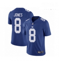 Mens New York Giants 8 Daniel Jones Royal Blue Team Color Vapor Untouchable Limited Player Football Jersey