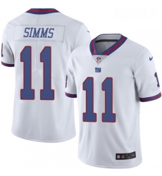 Mens Nike New York Giants 11 Phil Simms Limited White Rush Vapor Untouchable NFL Jersey