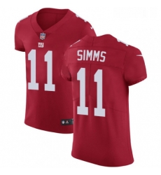 Mens Nike New York Giants 11 Phil Simms Red Alternate Vapor Untouchable Elite Player NFL Jersey