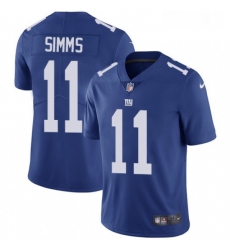 Mens Nike New York Giants 11 Phil Simms Royal Blue Team Color Vapor Untouchable Limited Player NFL Jersey