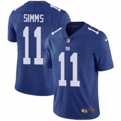 Mens Nike New York Giants 11 Phil Simms Royal Blue Team Color Vapor Untouchable Limited Player NFL Jersey