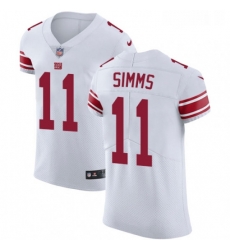 Mens Nike New York Giants 11 Phil Simms White Vapor Untouchable Elite Player NFL Jersey