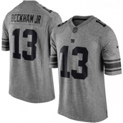 Mens Nike New York Giants 13 Odell Beckham Jr Limited Gray Gridiron NFL Jersey