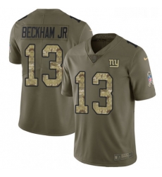 Mens Nike New York Giants 13 Odell Beckham Jr Limited OliveCamo 2017 Salute to Service NFL Jersey