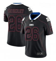 Mens Nike New York Giants 26 Saquon Barkley Limited Lights Out Black Rush NFL Jersey