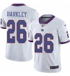 Mens Nike New York Giants 26 Saquon Barkley Limited White Rush Vapor Untouchable NFL Jersey