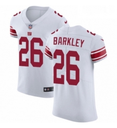 Mens Nike New York Giants 26 Saquon Barkley White Vapor Untouchable Elite Player NFL Jersey