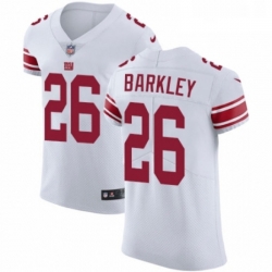 Mens Nike New York Giants 26 Saquon Barkley White Vapor Untouchable Elite Player NFL Jersey
