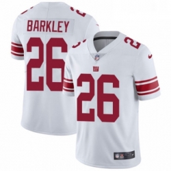 Mens Nike New York Giants 26 Saquon Barkley White Vapor Untouchable Limited Player NFL Jersey