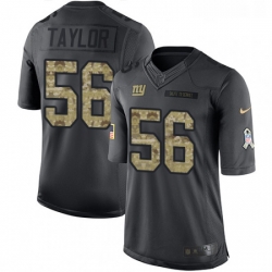 Mens Nike New York Giants 56 Lawrence Taylor Limited Black 2016 Salute to Service NFL Jersey