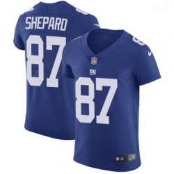 Mens Nike New York Giants 87 Sterling Shepard Elite Royal Blue Team Color NFL Jersey